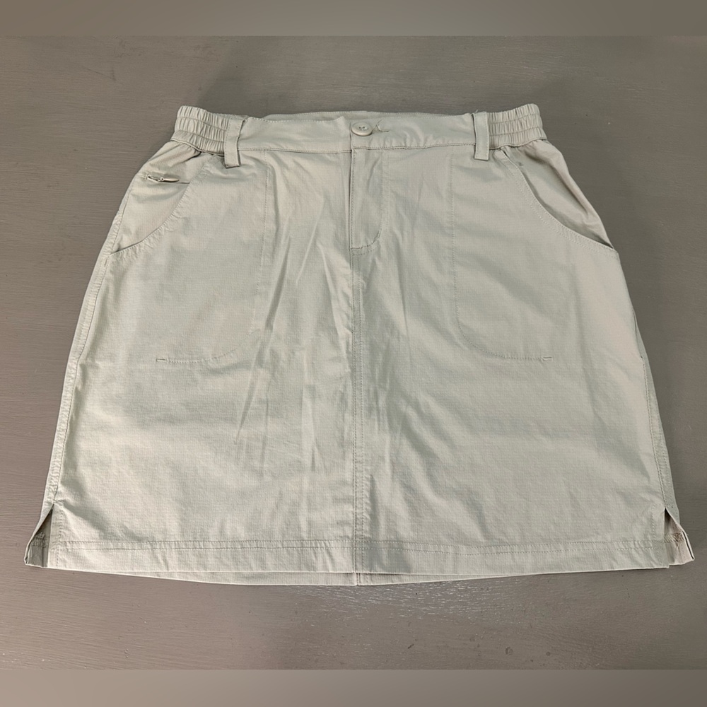 Willit Skirt Women’s Beige Golf UPF 50 Sun Protection Skort Elastic Waist Small